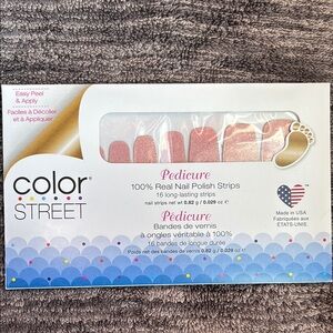 Color Street Pink Pedicure Nail Polish Strips